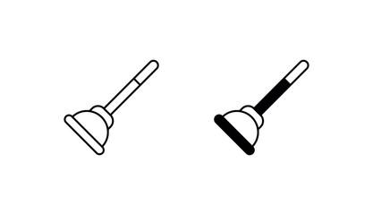 Plunger icon design with white background stock illustration