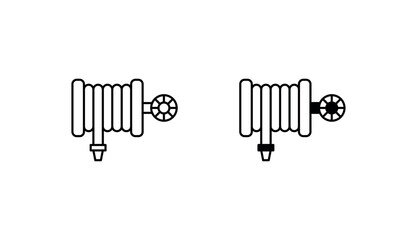 Fire Hose icon design with white background stock illustration