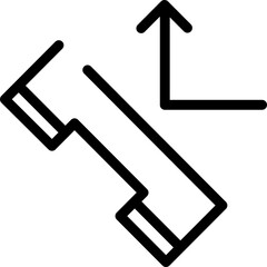 Single isolated icon with outline style icon on white background