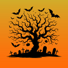 Dark Halloween Tree
