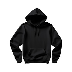 Black hoodie isolated on transparent background png