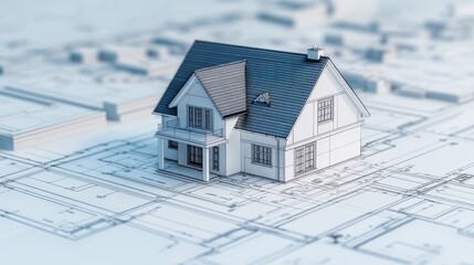 Architectural Design Model of a Modern House