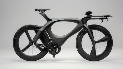 Futuristic Black Bicycle Design