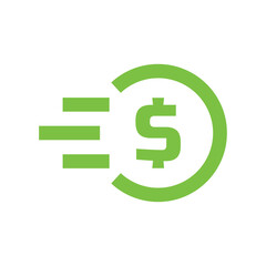 Fast coin money logo. Fast Cash logo.