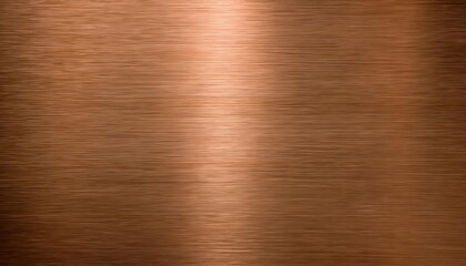 Textured Brushed Copper Metal Surface with Subtle Horizontal Grain Pattern and Warm Reflective Glow. Industrial Abstract Background