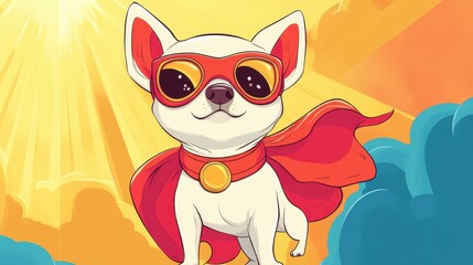 Superhero Dog in Flight