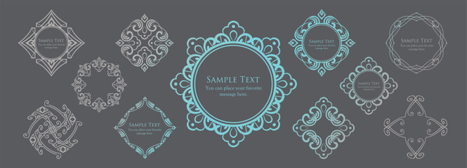 クリスマスをイメージしたフレームデザインセット