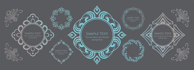 クリスマスをイメージしたフレームデザインセット