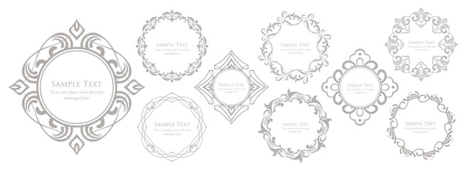 クリスマスをイメージしたフレームデザインセット