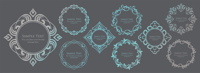 クリスマスをイメージしたフレームデザインセット