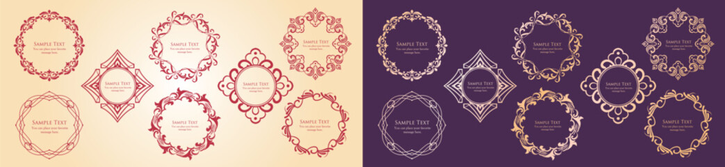 クリスマスをイメージしたフレームデザインセット