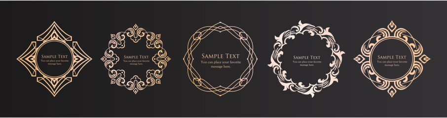 クリスマスをイメージしたフレームデザインセット