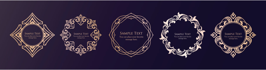 クリスマスをイメージしたフレームデザインセット