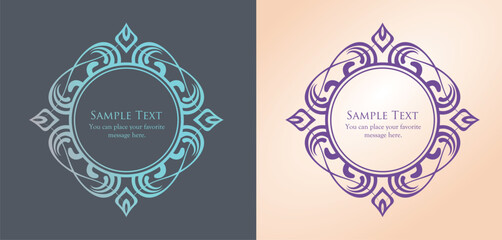 クリスマスをイメージしたフレームデザインセット