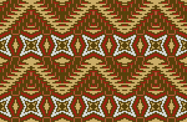 Tribal Arabic Geometrical Pattern and Designfolk Embroidery, Aztec Geometric Ornament Print. Design for Carpet, Wallpaper, Clothing, Wrapping, Fabric