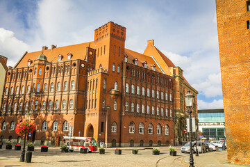 Obraz premium City of Gdansk - Old town with the beautiful buildings and streets