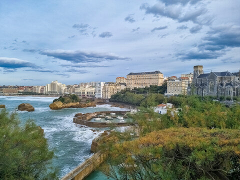 Blick auf Biarritz, Bayonne, S&uuml;dwestfrankreich