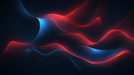 Fototapeta premium Gradient transition from deep neon red to neon blue, accented by a glow of light and a rough, grainy texture