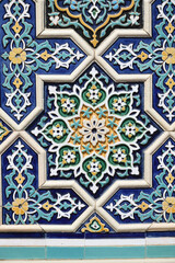 Tile. Hazrat Khizr Mosque. Samarkand. Uzbekistan