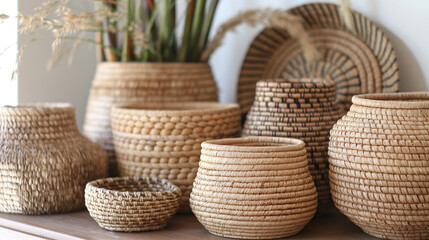 Fototapeta premium handmade wicker baskets