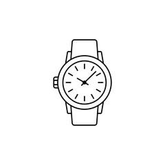 Wrist watch icon black color.