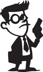 businessman with a gun