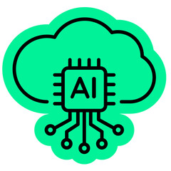 Artificial Intelegence icon, future technology