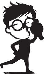 black and cartoon illustration