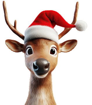 recommend clip art: Christmas reindeer as element on transparent background