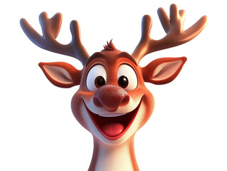 Christmas reindeer as element on transparent background