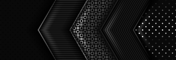 abstract geometric dark gray design with pattern black background