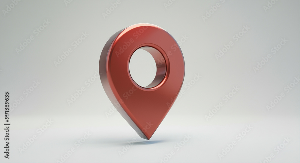 Aufkleber location pin marker 3d rendering symbolizing navigation and location tracking