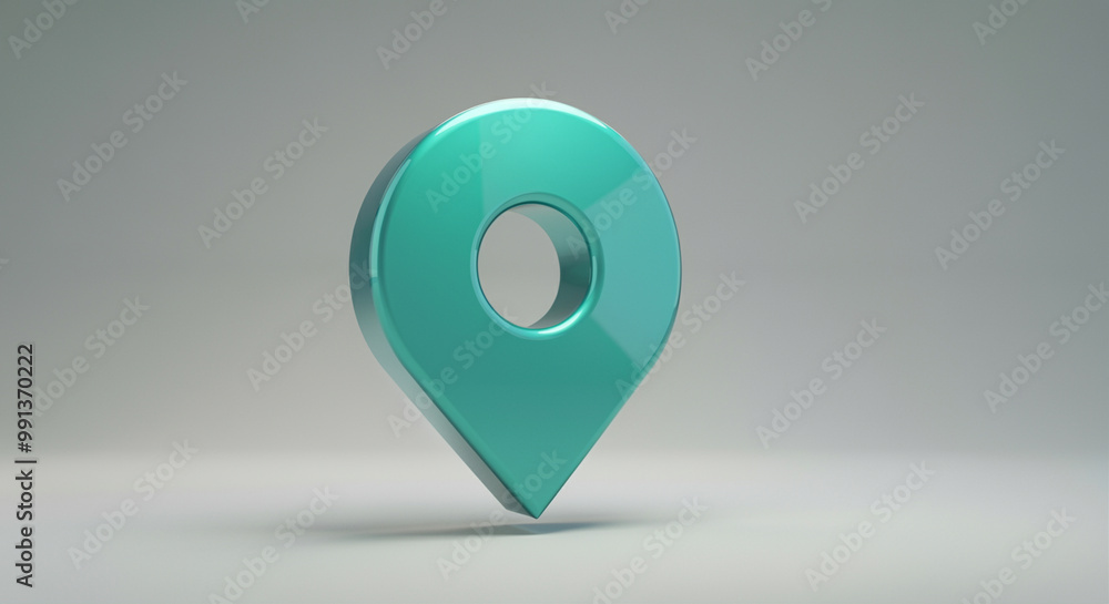 Aufkleber map pin location marker in modern design with 3d style and vibrant color