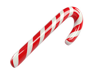 Obraz premium Christmas candy cane as element on transparent background
