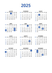 Calend&aacute;rio 2025 PT