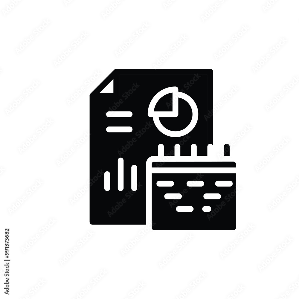 Aufkleber financial statistic solid icon vector design good for web or mobile app