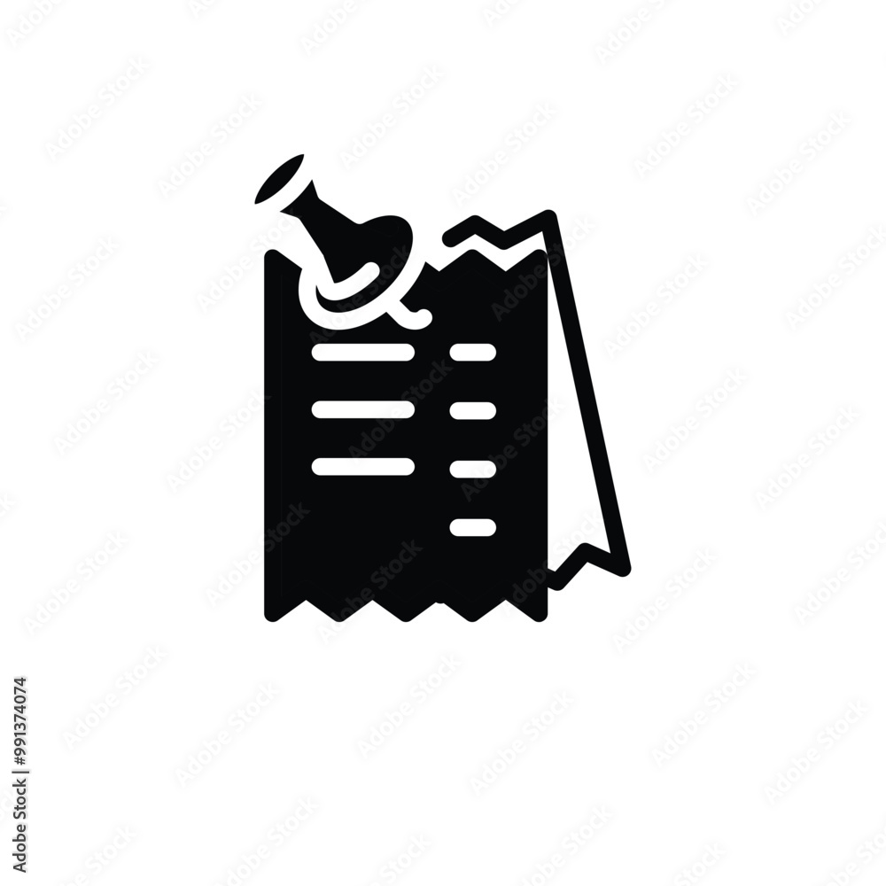 Aufkleber expenses solid icon vector design good for web or mobile app