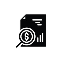 financial analitycs solid icon vector design good for web or mobile app