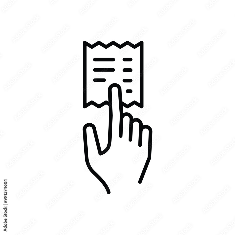 Aufkleber disbursement thin outline icon vector design good for web or mobile app