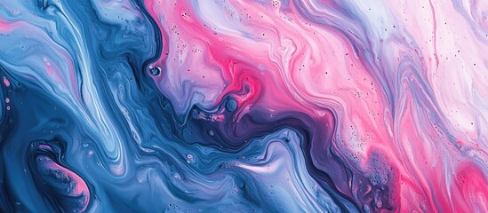 Fototapeta premium Abstract acrylic background featuring a marble effect Textured paint strokes on paper create a unique wallpaper suitable for web and game design Macro depiction of a surreal hand painted canvas