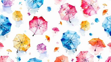 Colorful umbrellas background