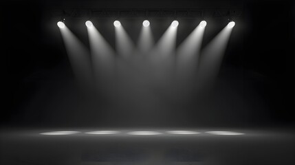 Dramatic Stage Lights in Dark Environment