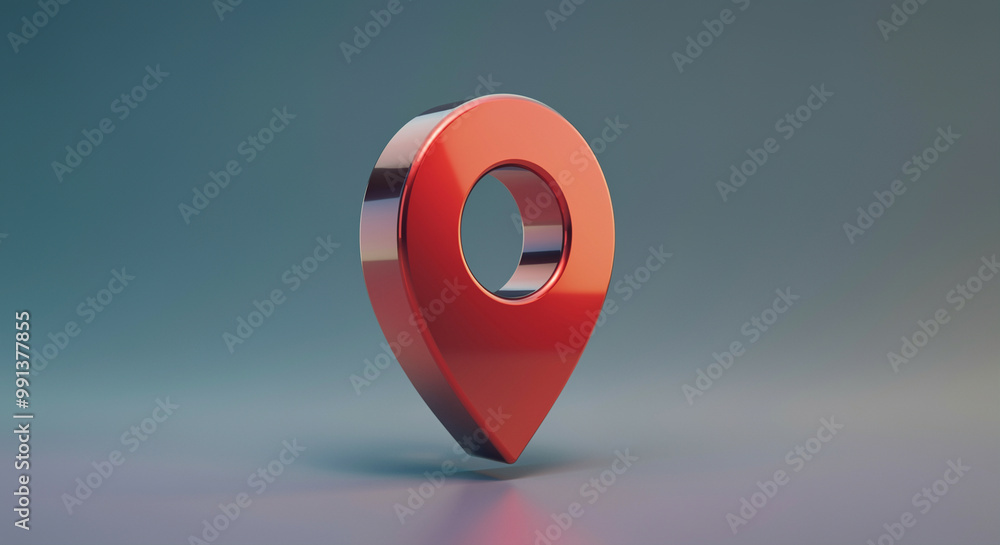 Poster map pin with elegant design highlighting location marker and navigation concept