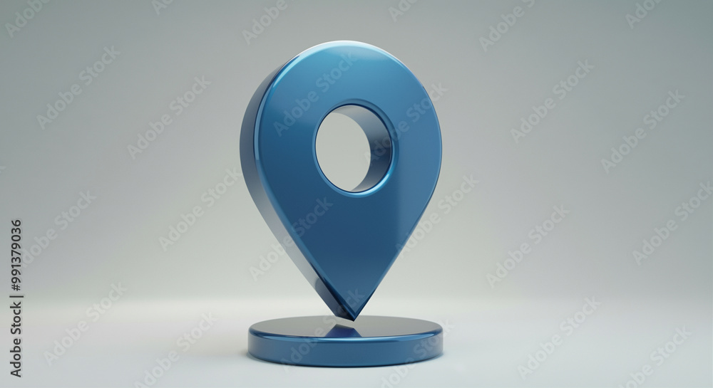 Poster map pin and location pin in 3d modern design mockup for navigation travel and geographic context