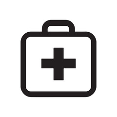 Obraz premium vector of black silhouette of first aid box