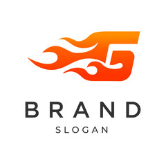 logo for company, Logo Letter G Fire Flame, simple flat and minimalist, symbolic