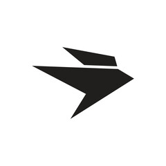 abstract silhouette of flying bird logo vector