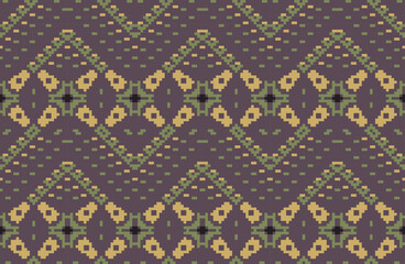 Indonesia Seamless Abstract Geometric Patternfolk Embroidery, Aztec Geometric Ornament Print. Design for Carpet, Wallpaper, Clothing, Wrapping, Fabric