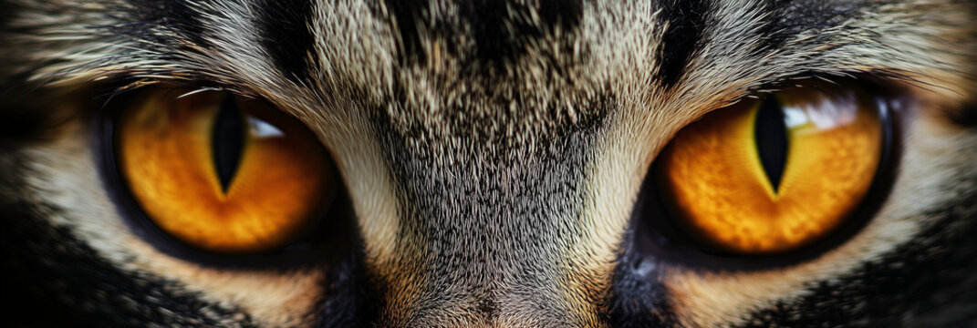 close up of a cat eyes