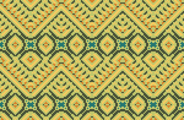 Square Geometric Pattern Wallpaperfolk Embroidery, Aztec Geometric Ornament Print. Design for Carpet, Wallpaper, Clothing, Wrapping, Fabric